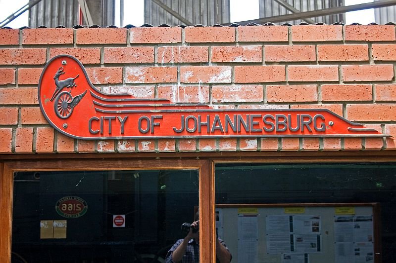Sign - City of Johannesburg - at George Railway museum