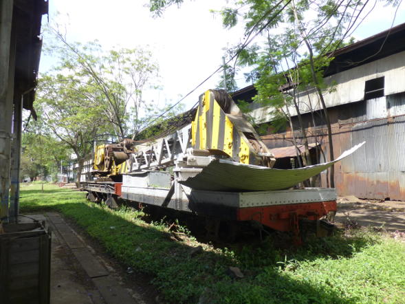 A diesel crane