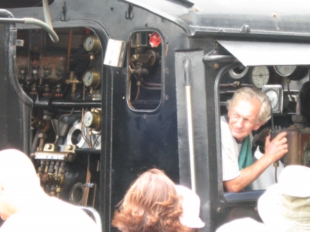 Radio in hand, Driver Cliff looks back whilst awaiting instructions