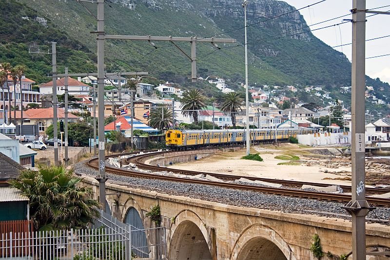 This train is just leaving the station of Kalk Bay.