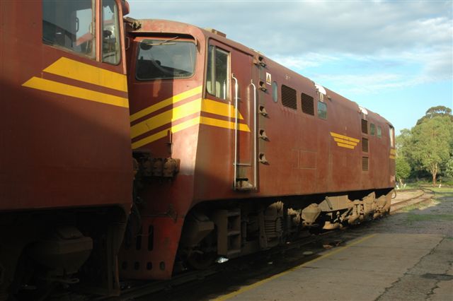 Past glories. The familiar colours of the old South African Railways still look good on these class 5E1 locomotives now private property of Rovos Rail