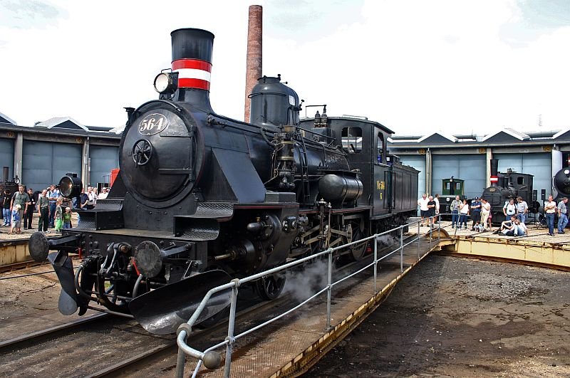 At the turntable.