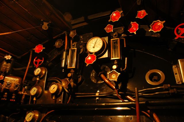 The controls at night.