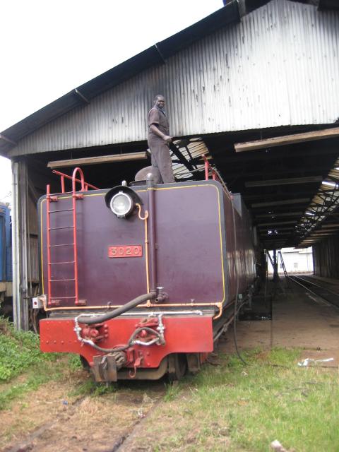 Filling the tender with a one inch hose pipe takes a while...