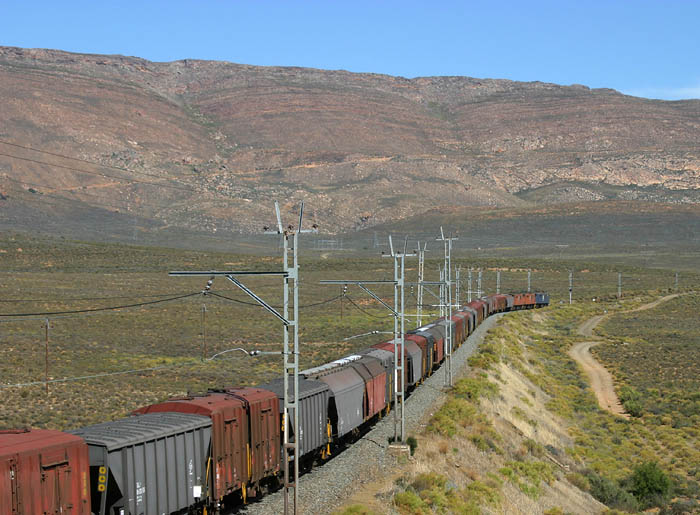Westbound grain train