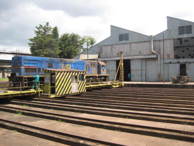 ...and trundles off on the other side, a couple of roads to the right