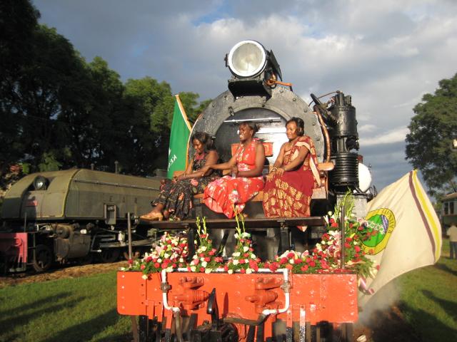 Everybody wanted to be photographed on the historic seat