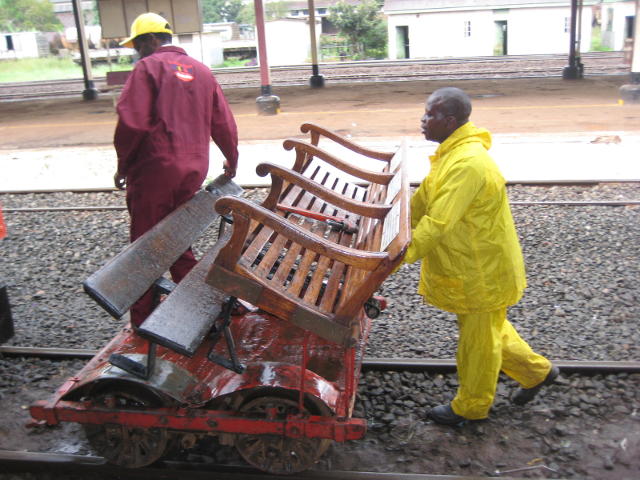 The historic seat arrives from the museum