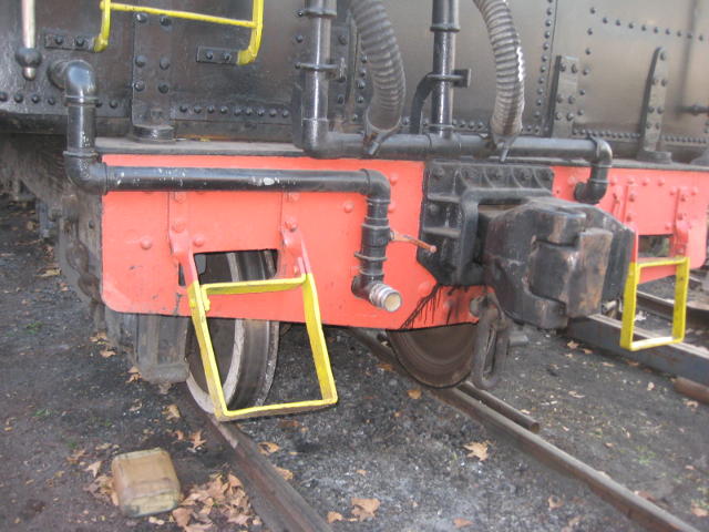 Steps at the back of the tender