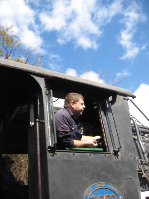 Shedman Gabor at the controls of class 19D 2650