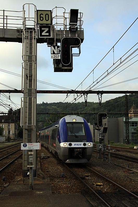 Arrival of the local train in Cahors