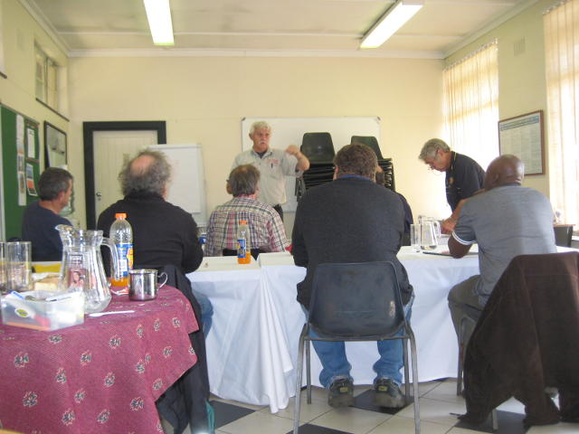 Instructor Cliff back in his familiar place at the front of the class
