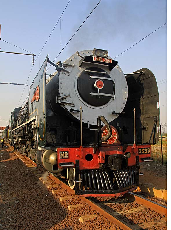 Coupled up in the station.