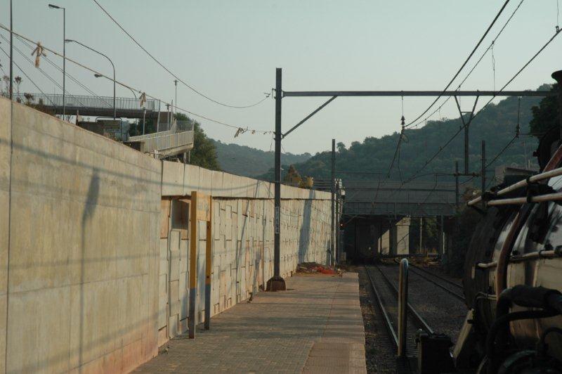 Approaching Pretoria station the Gautrain construction is rapidly progressing