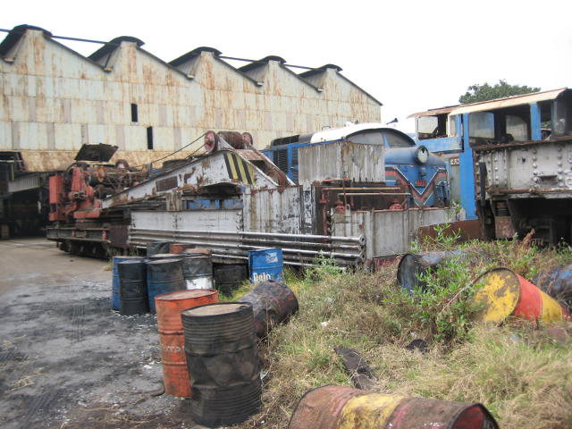 8735 hides behind a crane