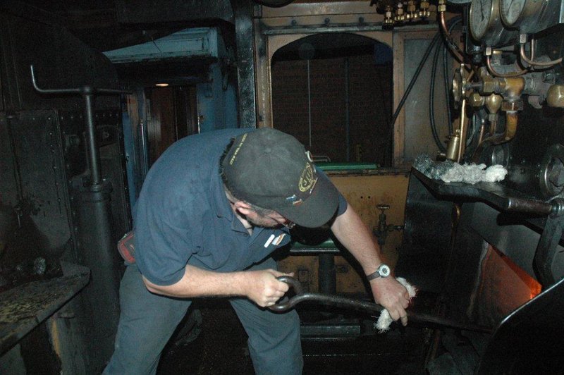 "What have we here, let me try get it out"<br /><br />John Ashworth discovers things inside the firebox of the 19D