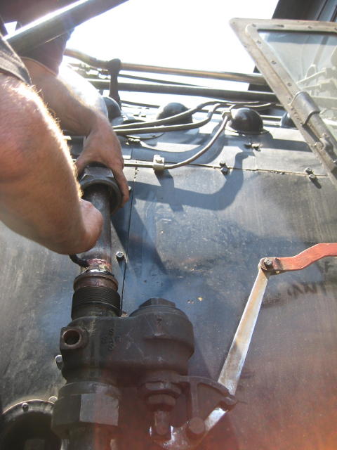 If you search this forum, somewhere you'll find a photo of this same injector steam pipe on 3664 being fixed by Robert. This time Steve, Tom and Spikkels were doing the honours