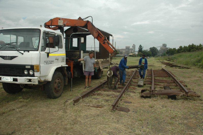 Track panels about to be raised.