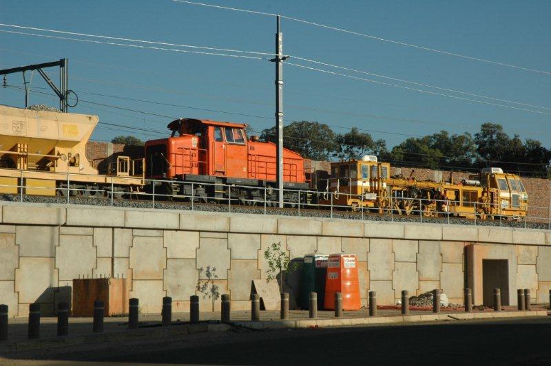 Gautrain construction motive power at Loftus Verseveld station area.