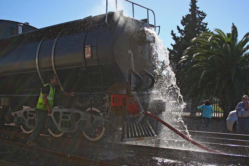 Kenny our Maintenance Executive gets a free shower as the water could not be switched off