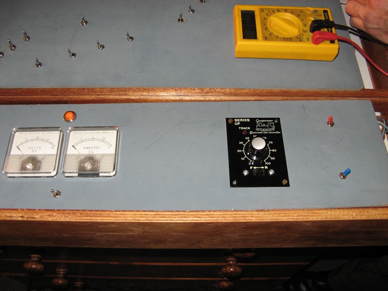 Right hand side of the analogue panel