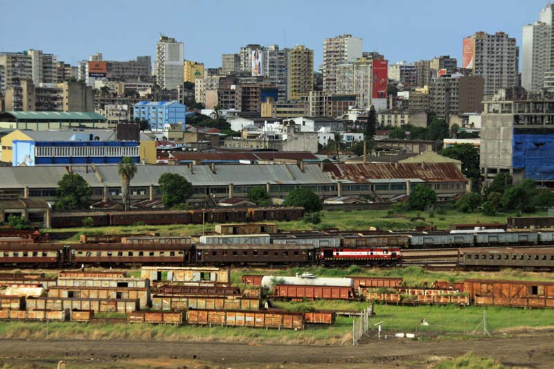 Another view with the rundown burnt-out city in the background.