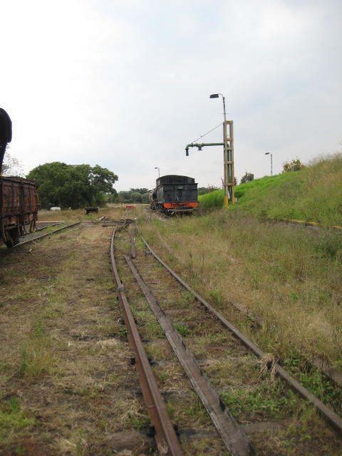 The offending stretch of track, looking west