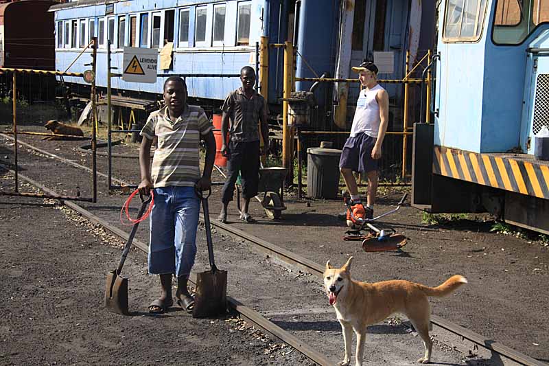 Tripod was there to lend a paw. She successfully unearthed a rotten carcass and was banished to the back of the bakkie on the way home!