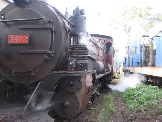 Steam can be seen