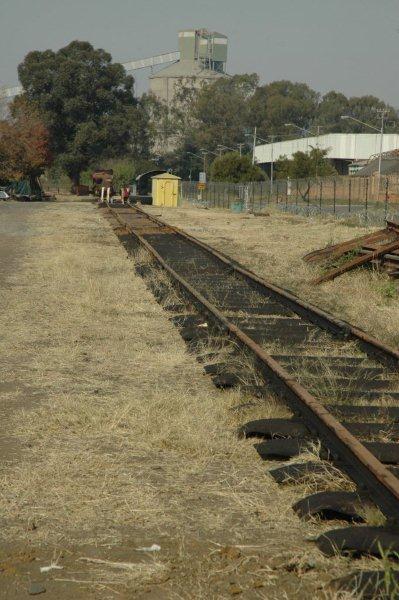 The completed &quot;James Straight&quot;, named after James Smith, who spent much of his free time assisting with the track laying at the Hermanstad site. The track now reaches the main gate.