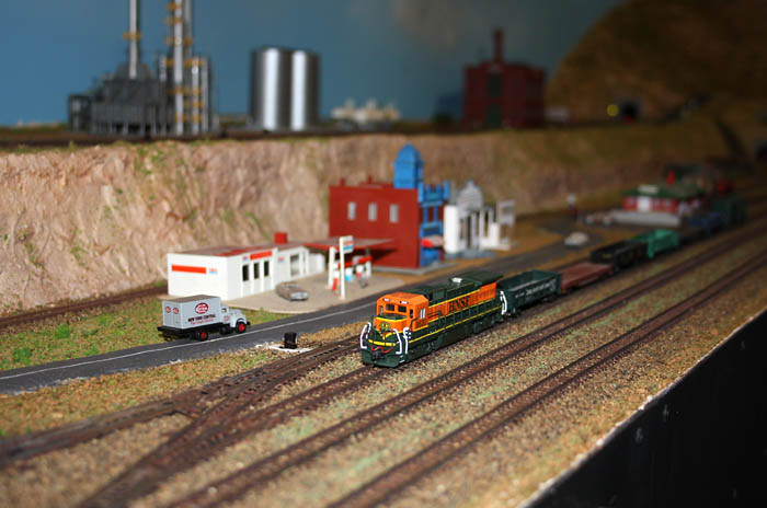 Train ready to leave the main yard area.