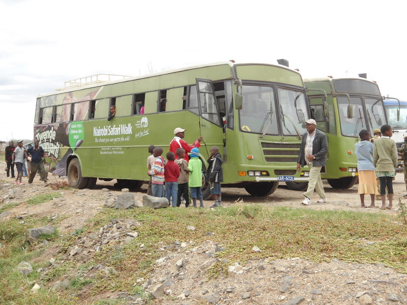 The KWS buses start to fill up