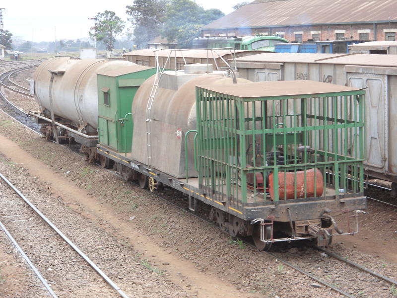 Now we know why our water tanker with the correct fittings on it wasn't available - it is attached to the weed-spraying vehicle.