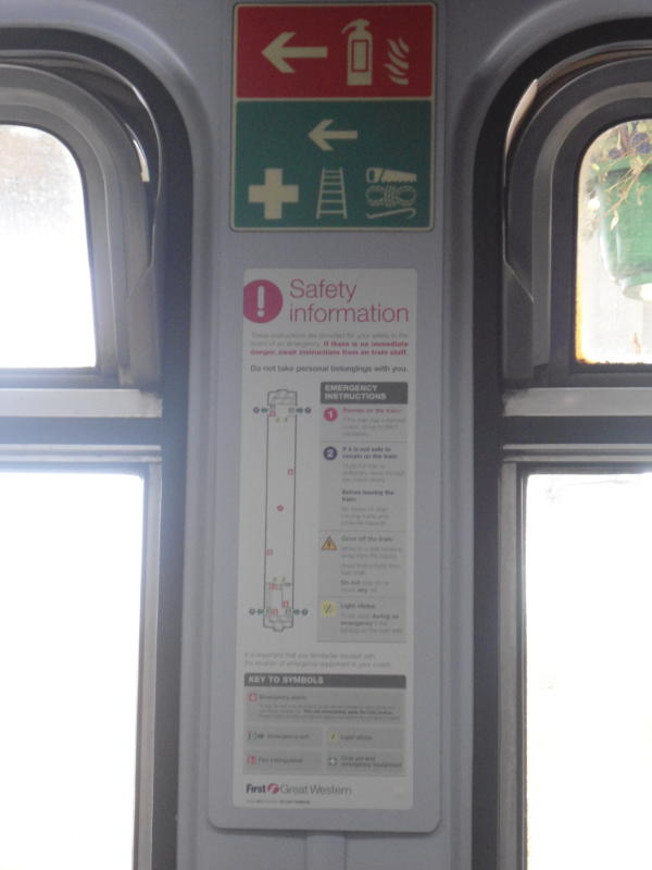 First Great Western safety instructions