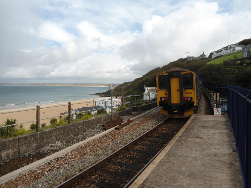 St Ives Station is right on the sea front
