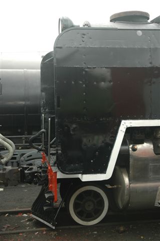 Starting to look like a very proud locomotive.3117 stands with capped chimney at Capital Park