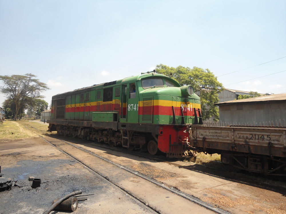 8741 is now propelling 3020 and a wagon back into the shop