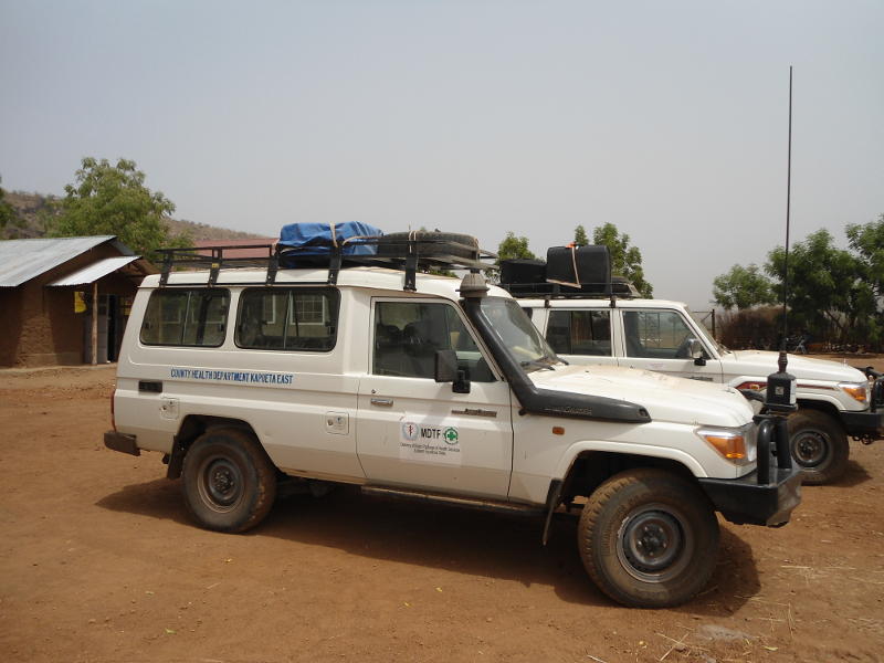 The ubiquitous Land Cruiser hard top, often called a "Buffalo" in South Sudan. This is the car of choice for the bush in South Sudan. Is this the one they call a "Troopie" in South Africa?