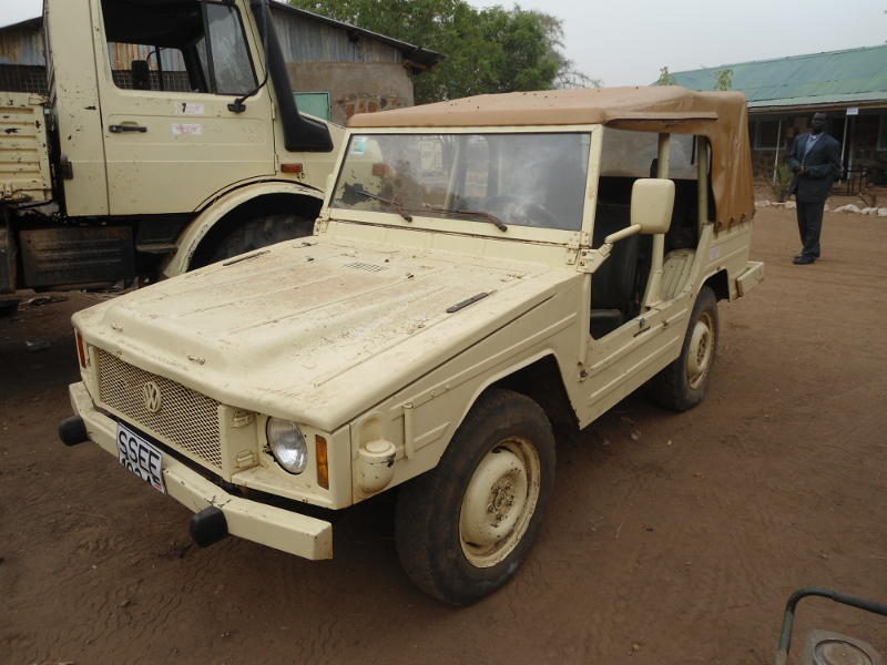 The bishop's trusty VW jeep, given to him many years ago by a German army officer