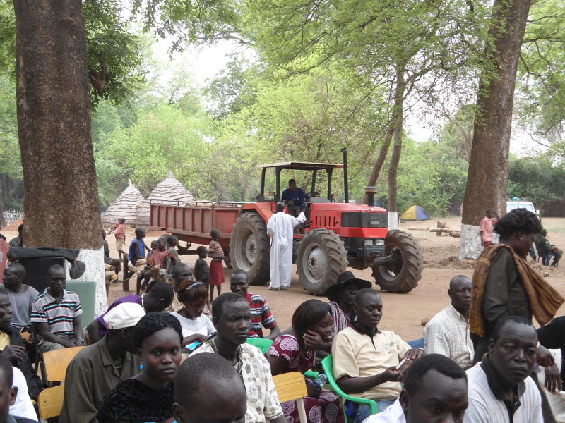 Large 4WD tractors are not only useful for agricultural projects (and for carting things around during birthday celebrations), but have to accompany any vehicles moving in the wet season. Over long distances this involves huge fuel consumption.