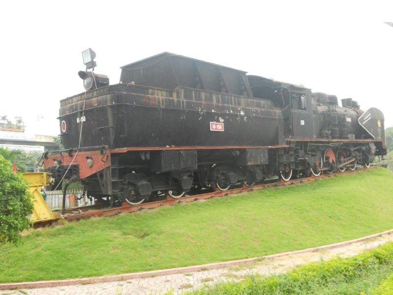 This class 141 is mounted outside the main station in Saigon. It was a very hazy day so the photo quality is not the best.