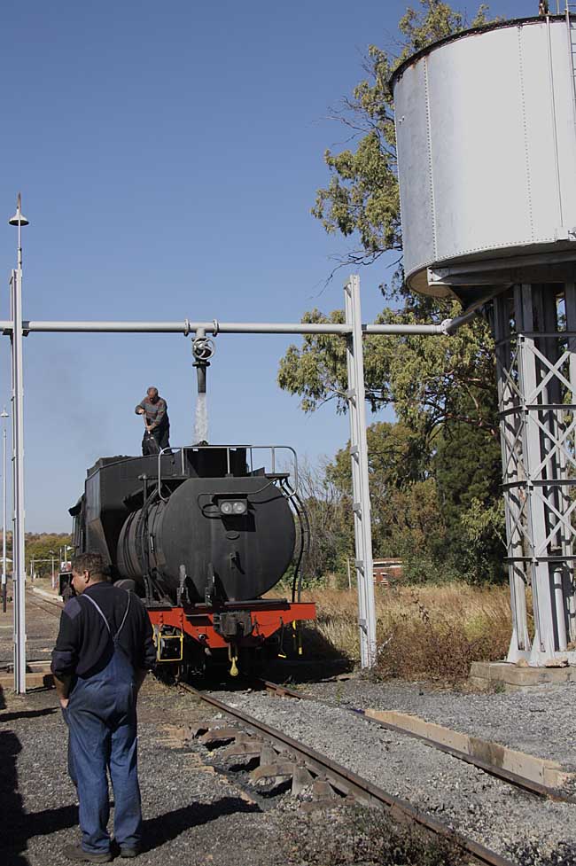 Gabor watches on as Tony takes water