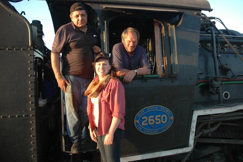 Member Liesel Hagen came up from Natal to join in this special occasion and proudly poses with the new drivers