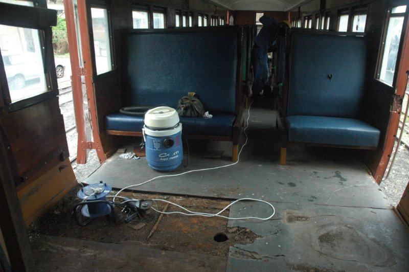 The new coach has had a lot of work done and although completeion date has passed, it is only due to irritating factors like a rotten floor section that needs replacing and the fact that the linoleum covering industrial wise is hard to come by