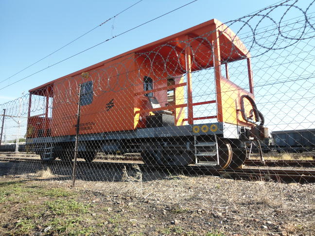 An unusual visitor to the Hercules yard - a shunter's caboose from Rustenberg