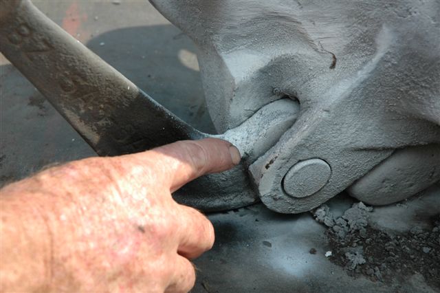 A slight flaw has appeared and will soon be welded up. Non destructive testing has been carried out on all FOTR equipment including boiler elements and firebox tubeplates, by Brian Dadford.