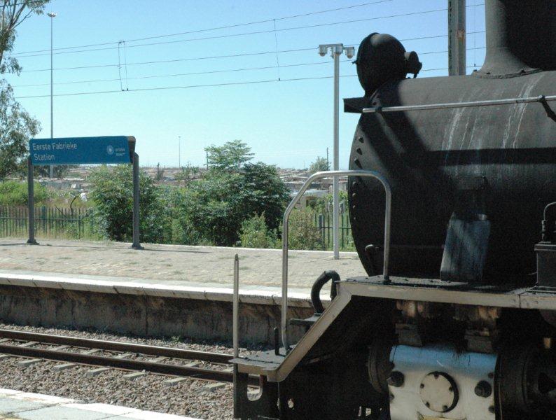 Eerstefabrieke station with the new PRASA coloured nameboards.