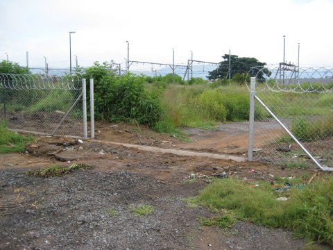 The future main entrance for passengers and members at the eastern end of the site