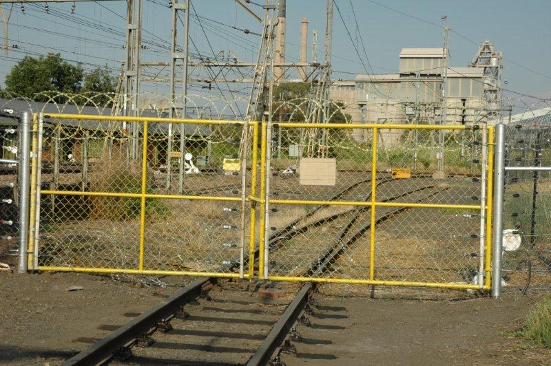 Repainted and repositioned entrance gate