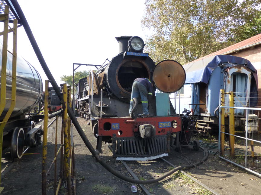 The auxiliary water tank also had to be filled from the washout pump.